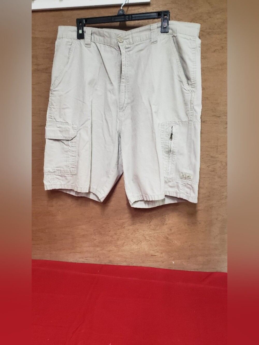 Mens Light Khaki Real Comfortable Jeans Cargo Authic Issue Shorts 38